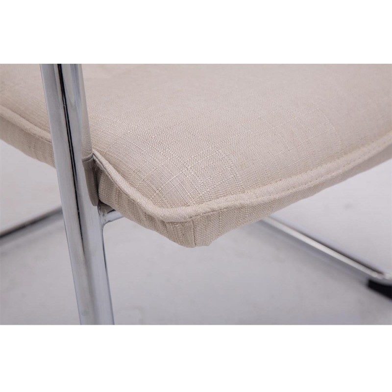 Silla de confidente GOLIAT TELA, estructura metálica, gran acolchado y elegante diseño en tela color negro