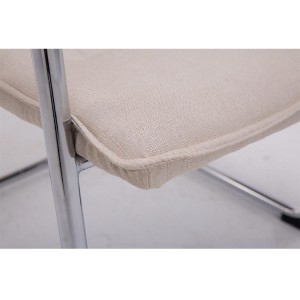 Silla de confidente GOLIAT TELA, estructura metálica, gran acolchado y elegante diseño en tela color negro