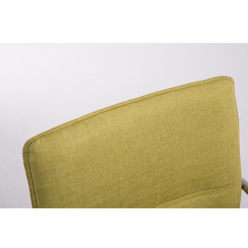 Silla de confidente GOLIAT TELA, estructura metálica, gran acolchado y elegante diseño en tela color negro