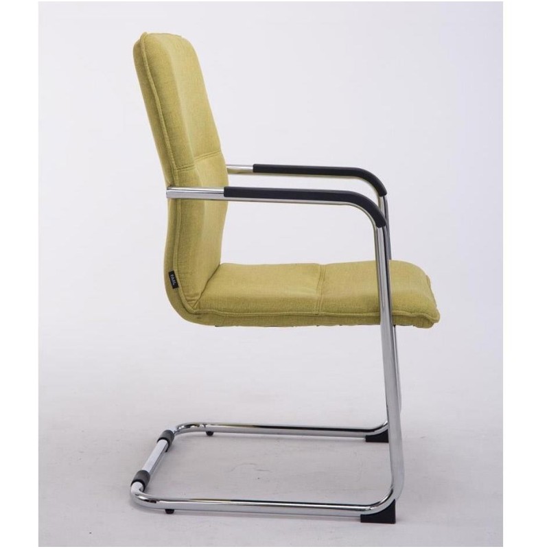 Silla de confidente GOLIAT TELA, estructura metálica, gran acolchado y elegante diseño en tela color negro