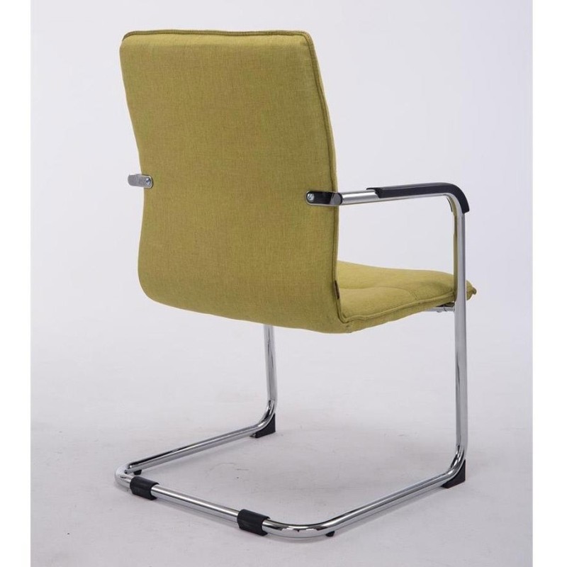 Silla de confidente GOLIAT TELA, estructura metálica, gran acolchado y elegante diseño en tela color negro