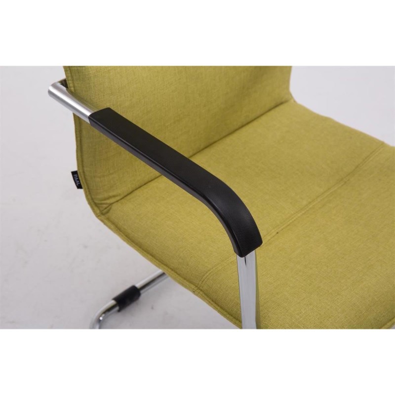 Silla de confidente GOLIAT TELA, estructura metálica, gran acolchado y elegante diseño en tela color negro