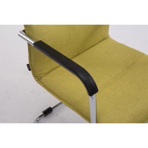 Silla de confidente GOLIAT TELA, estructura metálica, gran acolchado y elegante diseño en tela color negro
