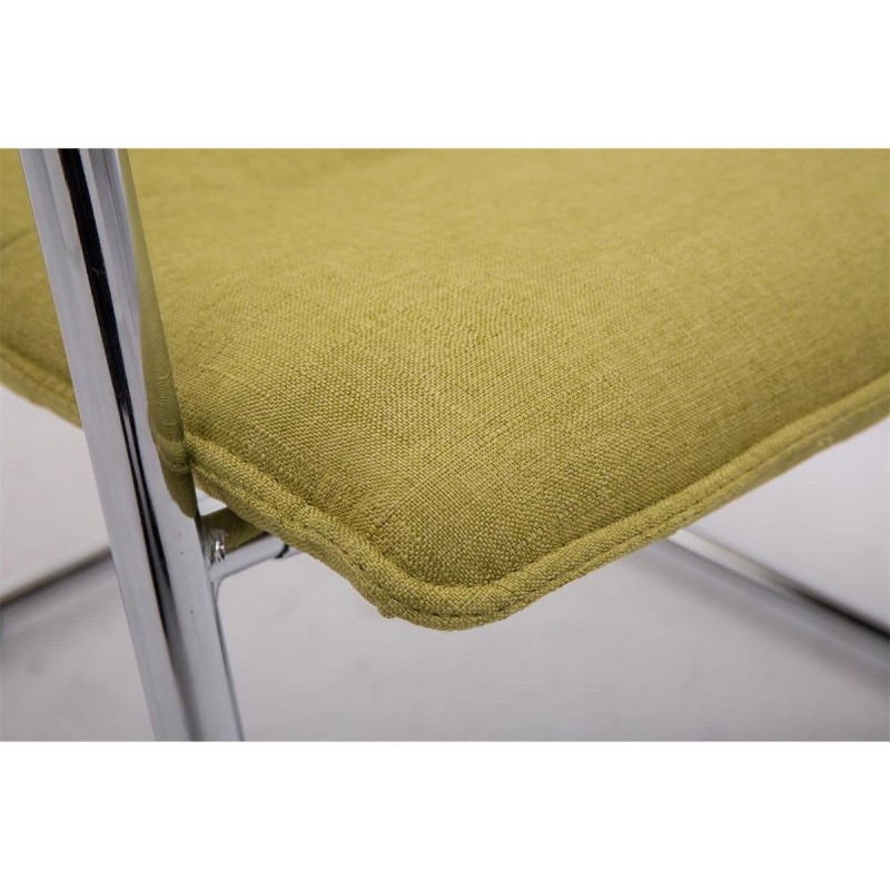 Silla de confidente GOLIAT TELA, estructura metálica, gran acolchado y elegante diseño en tela color negro