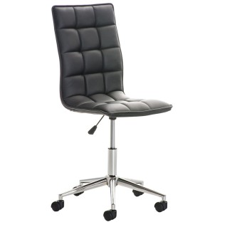 Silla de Oficina BULGARI en piel color negro