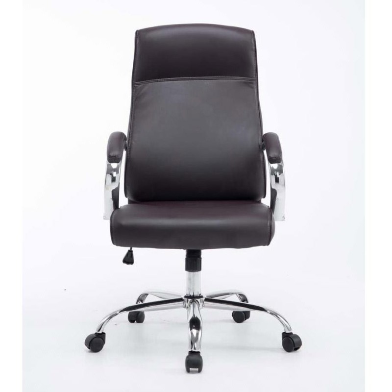 Sillón de oficina ZURIGO, tapizado en piel color negro