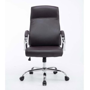 Sillón de oficina ZURIGO, tapizado en piel color negro