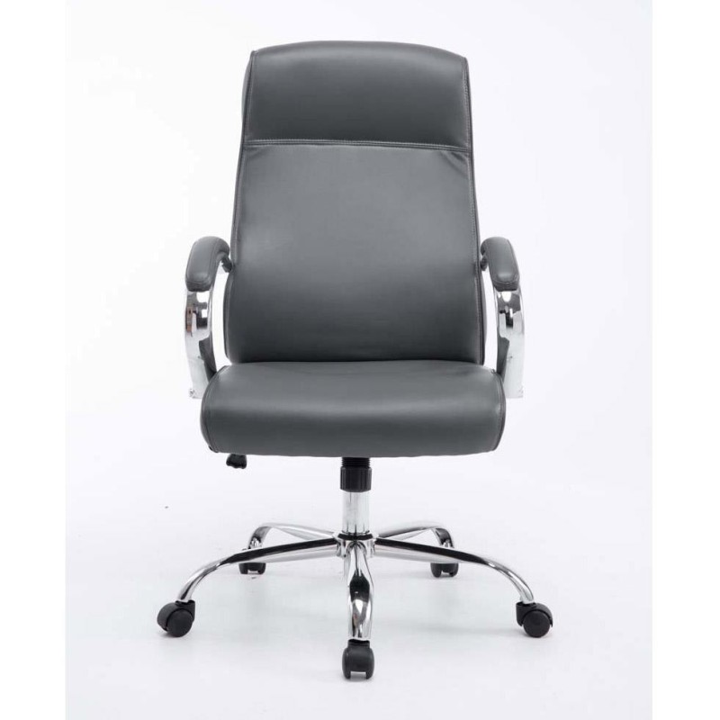 Sillón de oficina ZURIGO, tapizado en piel color negro