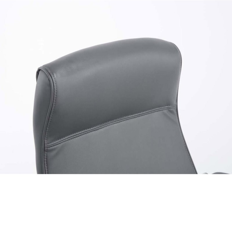 Sillón de oficina ZURIGO, tapizado en piel color negro