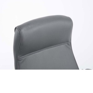 Sillón de oficina ZURIGO, tapizado en piel color negro