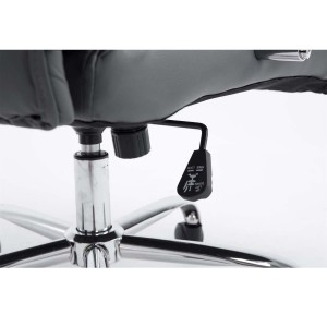 Sillón de oficina ZURIGO, tapizado en piel color negro