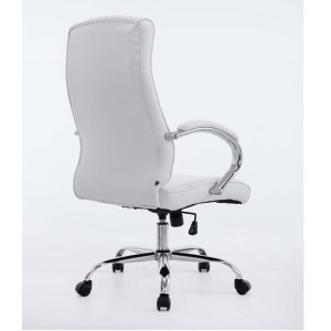 Sillón de oficina ZURIGO, tapizado en piel color negro