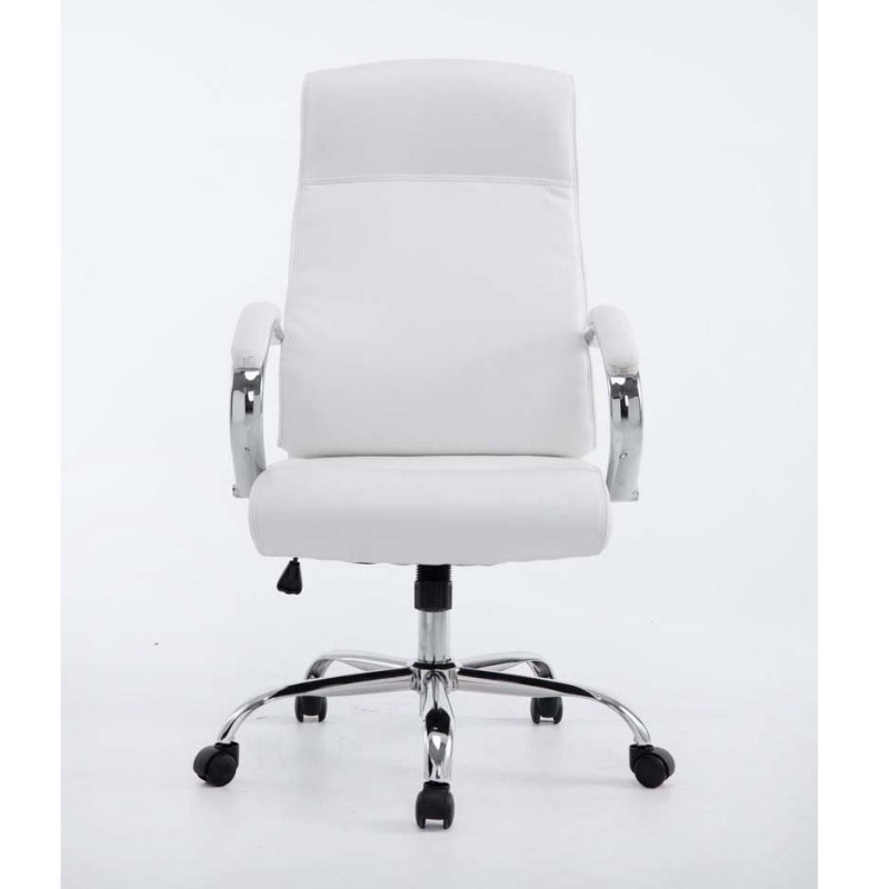 Sillón de oficina ZURIGO, tapizado en piel color negro