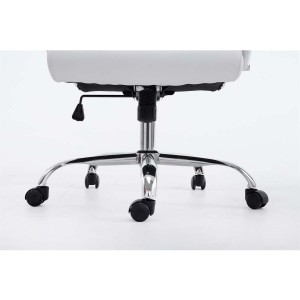 Sillón de oficina ZURIGO, tapizado en piel color negro