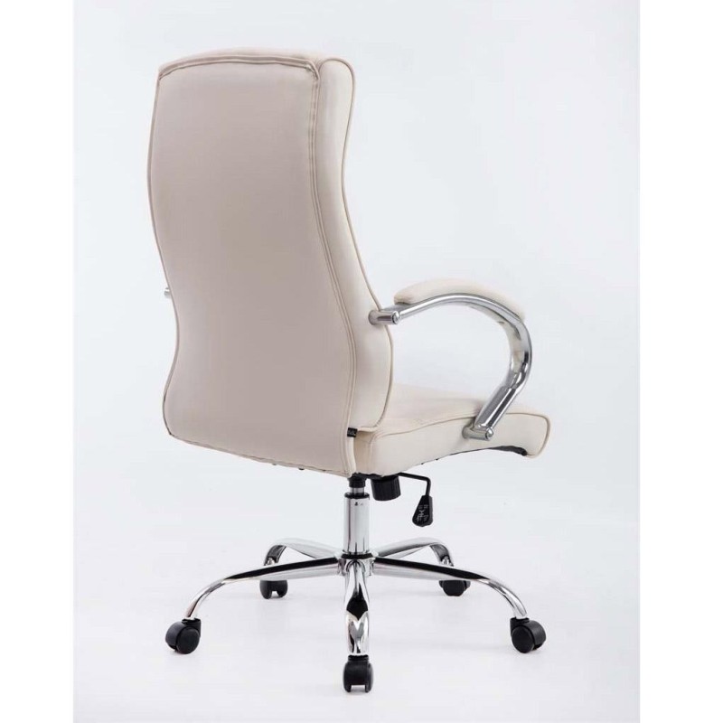 Sillón de oficina ZURIGO, tapizado en piel color negro