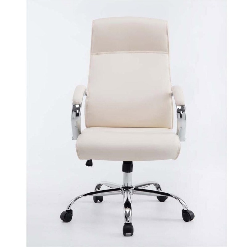 Sillón de oficina ZURIGO, tapizado en piel color negro