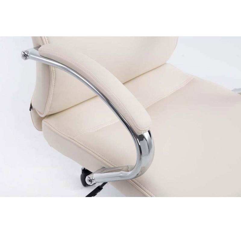 Sillón de oficina ZURIGO, tapizado en piel color negro