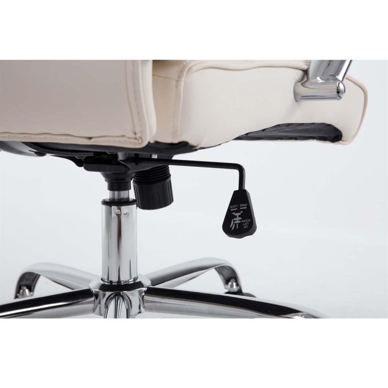 Sillón de oficina ZURIGO, tapizado en piel color negro