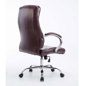 Sillón de oficina ZURIGO, tapizado en piel color negro