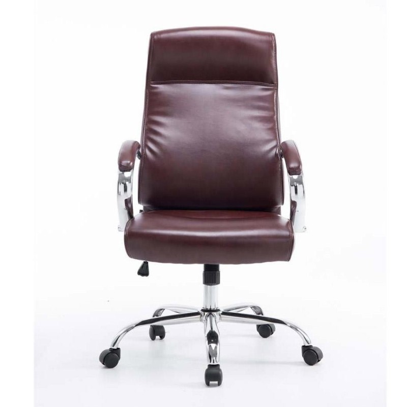 Sillón de oficina ZURIGO, tapizado en piel color negro