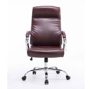 Sillón de oficina ZURIGO, tapizado en piel color negro