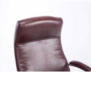 Sillón de oficina ZURIGO, tapizado en piel color negro