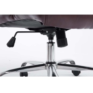 Sillón de oficina ZURIGO, tapizado en piel color negro