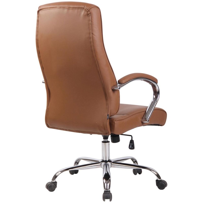 Sillón de oficina ZURIGO, tapizado en piel color negro