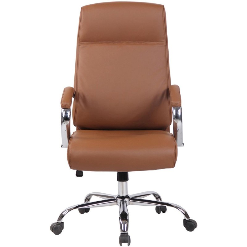 Sillón de oficina ZURIGO, tapizado en piel color negro