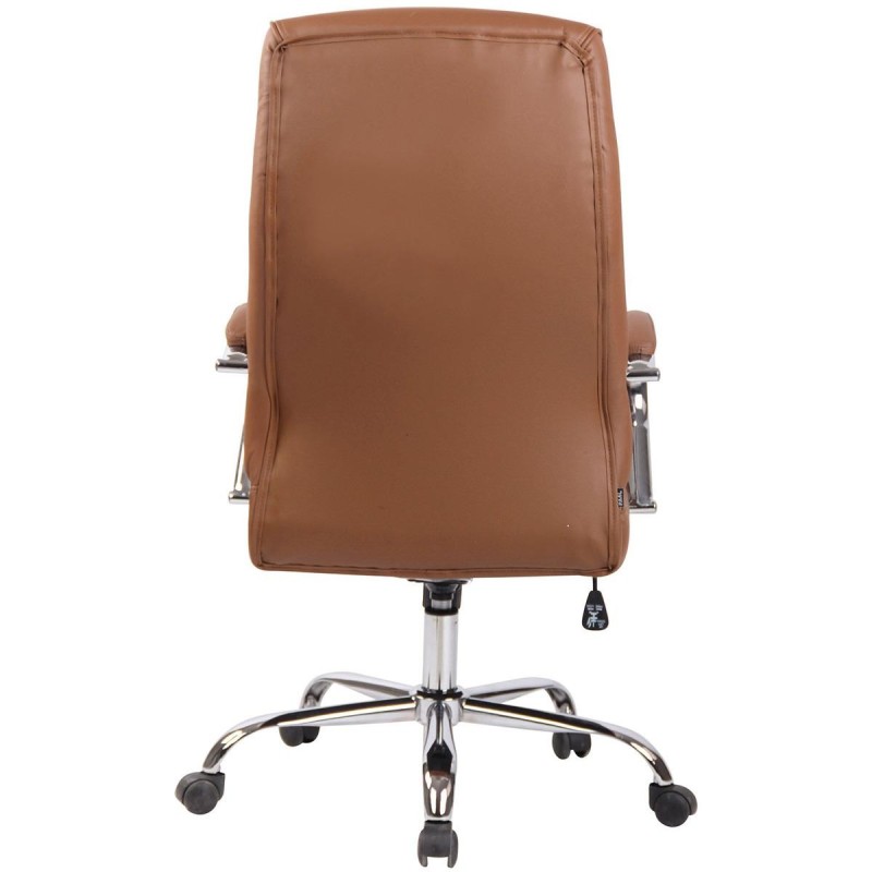 Sillón de oficina ZURIGO, tapizado en piel color negro