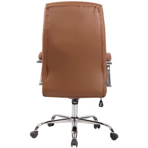 Sillón de oficina ZURIGO, tapizado en piel color negro