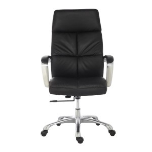 Sillón de oficina DENIS, gran calidad, en piel negra