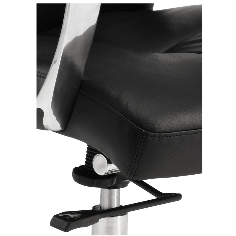 Sillón de oficina DENIS, gran calidad, en piel negra