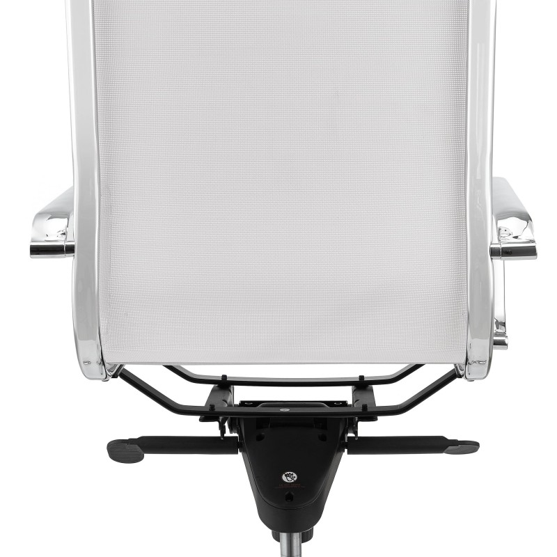 Silla de oficina DOMI, estructura cromada, en malla negra