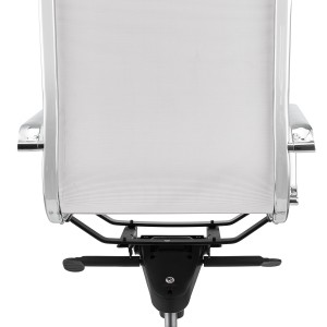 Silla de oficina DOMI, estructura cromada, en malla negra