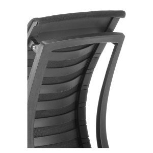 Silla ergonómica EMILI, respaldo ajustable, en negro