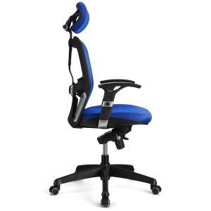 Silla ergonómica FELIX PRO, soporte lumbar, en negro