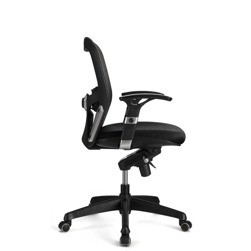 Silla ergonómica FELIX , soporte lumbar, en negro