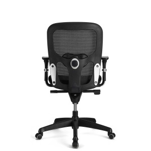 Silla ergonómica FELIX , soporte lumbar, en negro