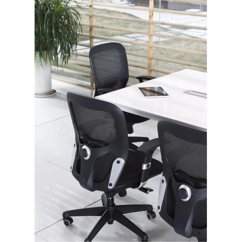 Silla ergonómica FELIX , soporte lumbar, en negro