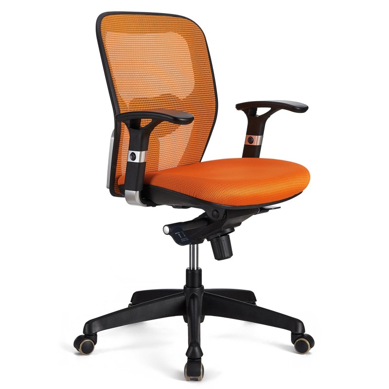 Silla ergonómica FELIX , soporte lumbar, en negro