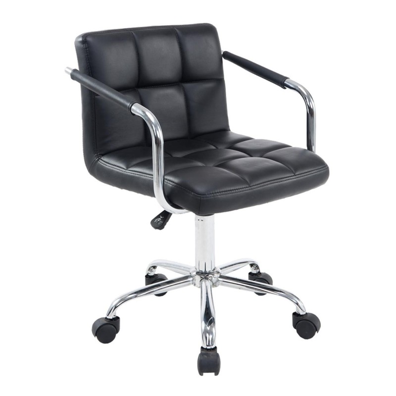 Silla de Oficina BETTY en Piel color Negro