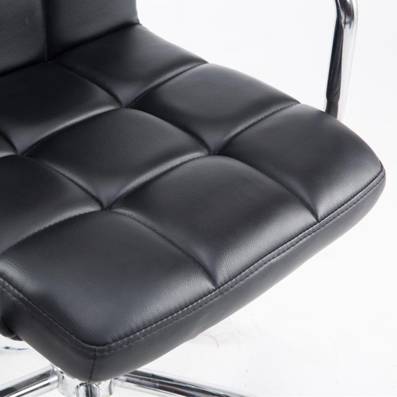 Silla de Oficina BETTY en Piel color Negro