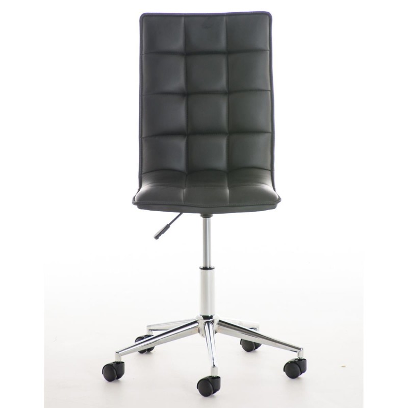 Silla de Oficina BULGARI en piel color negro