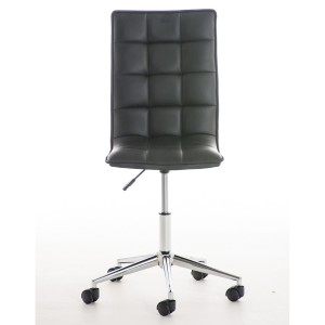 Silla de Oficina BULGARI en piel color negro