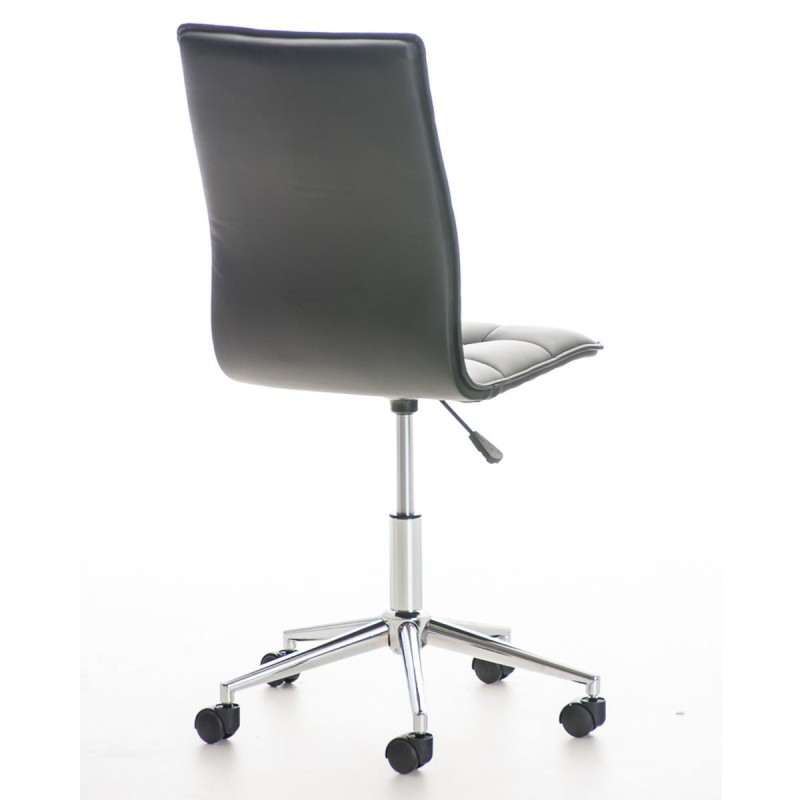 Silla de Oficina BULGARI en piel color negro