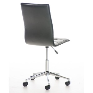 Silla de Oficina BULGARI en piel color negro