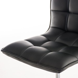 Silla de Oficina BULGARI en piel color negro