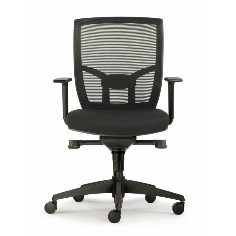Silla de oficina GILBERT, soporte lumbar, en negro