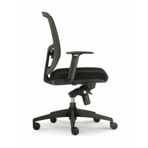 Silla de oficina GILBERT, soporte lumbar, en negro